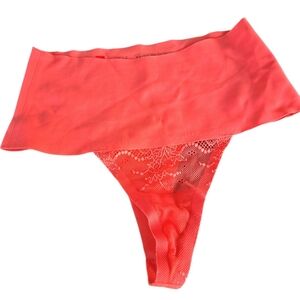 NWOT SPANX Vibrant Coral Lace Panty